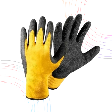 Guante algodón caucho