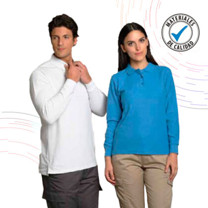 Poleras de pique manga larga calidad premium